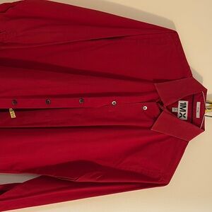 Red Button-Up Shirt by Express